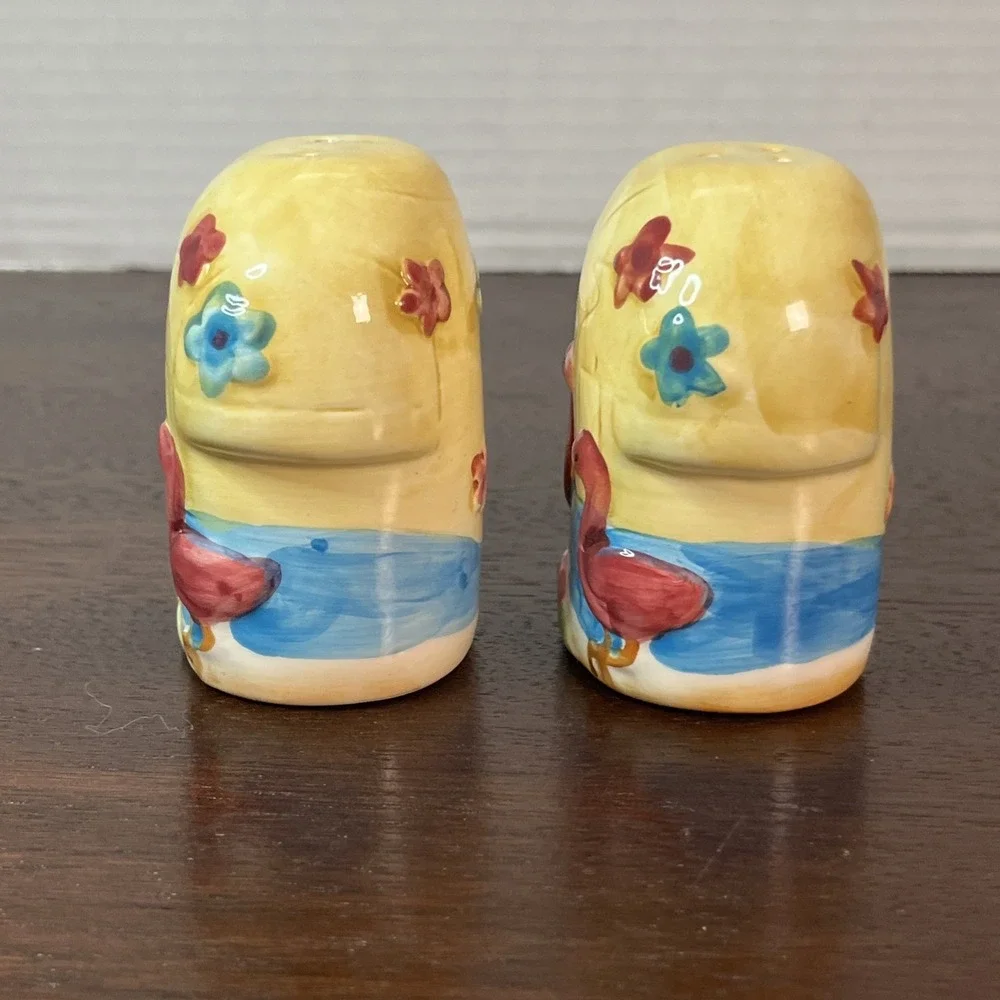 Salt & Pepper Shakers Hawaiian Shirts Tropical Clay Art Ceramic Tropicool Summer
